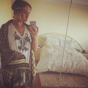 hippie boutique dress with embroidery